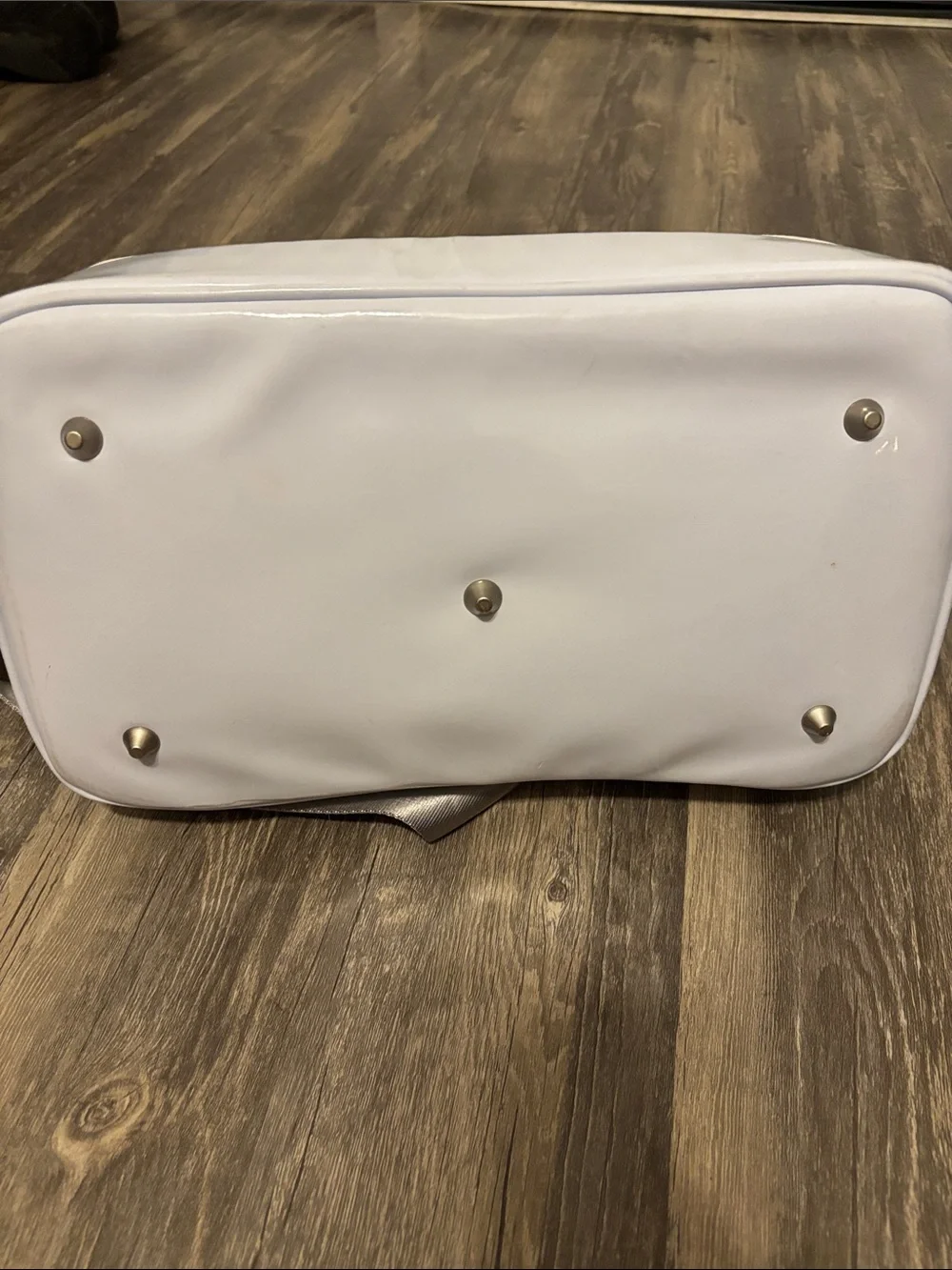 adidas White and Light Gray Plaid Messenger Bag / golf bag unisex